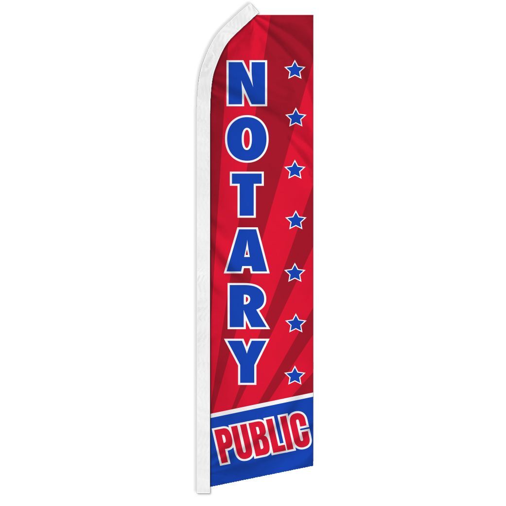 10 x “NOTARY PUBLIC” advertising super flag swooper banner business sign