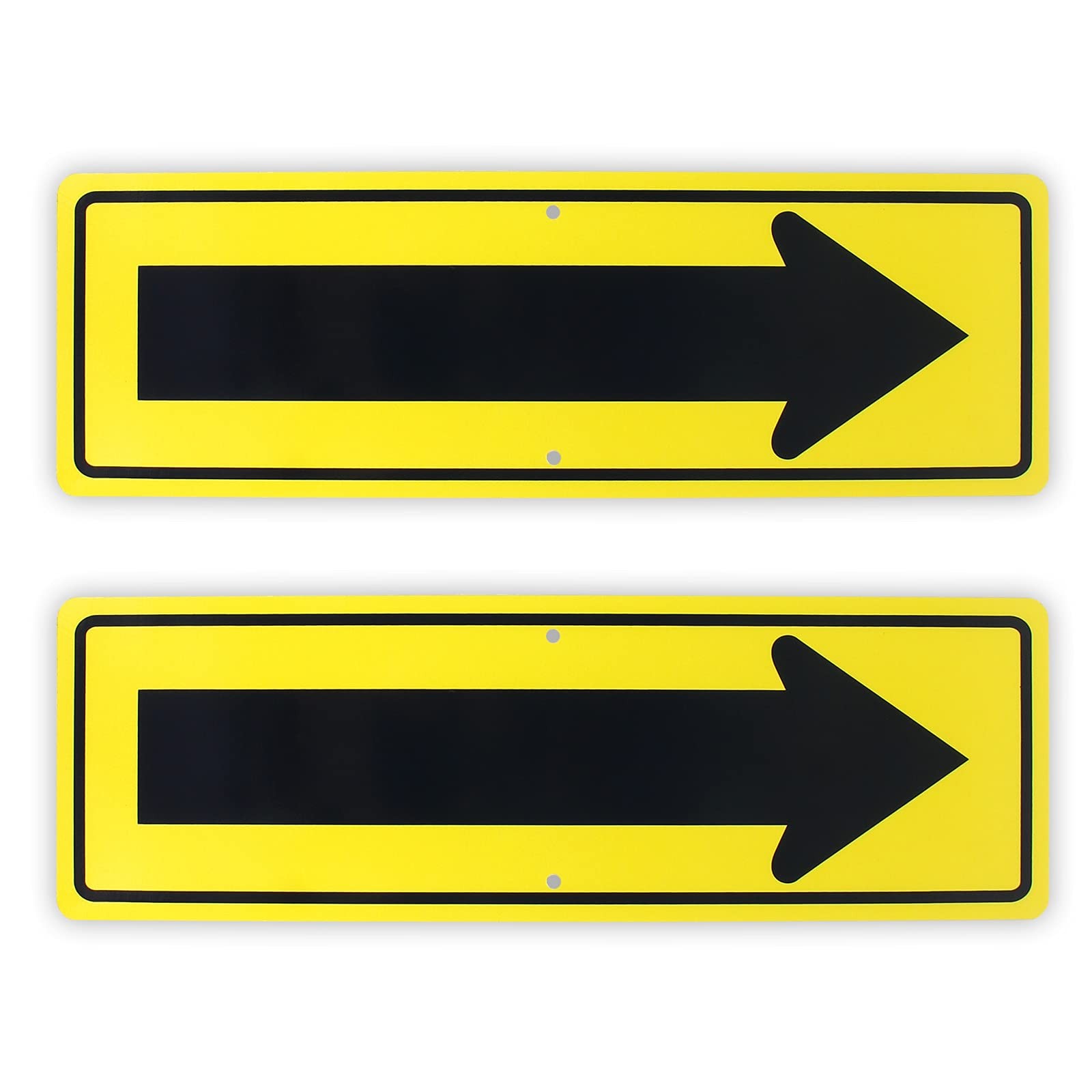 2Pack Large Arrow Symbol Sign,for Indoor or Outdoor Use，18″x 6″ .04″ Aluminum…