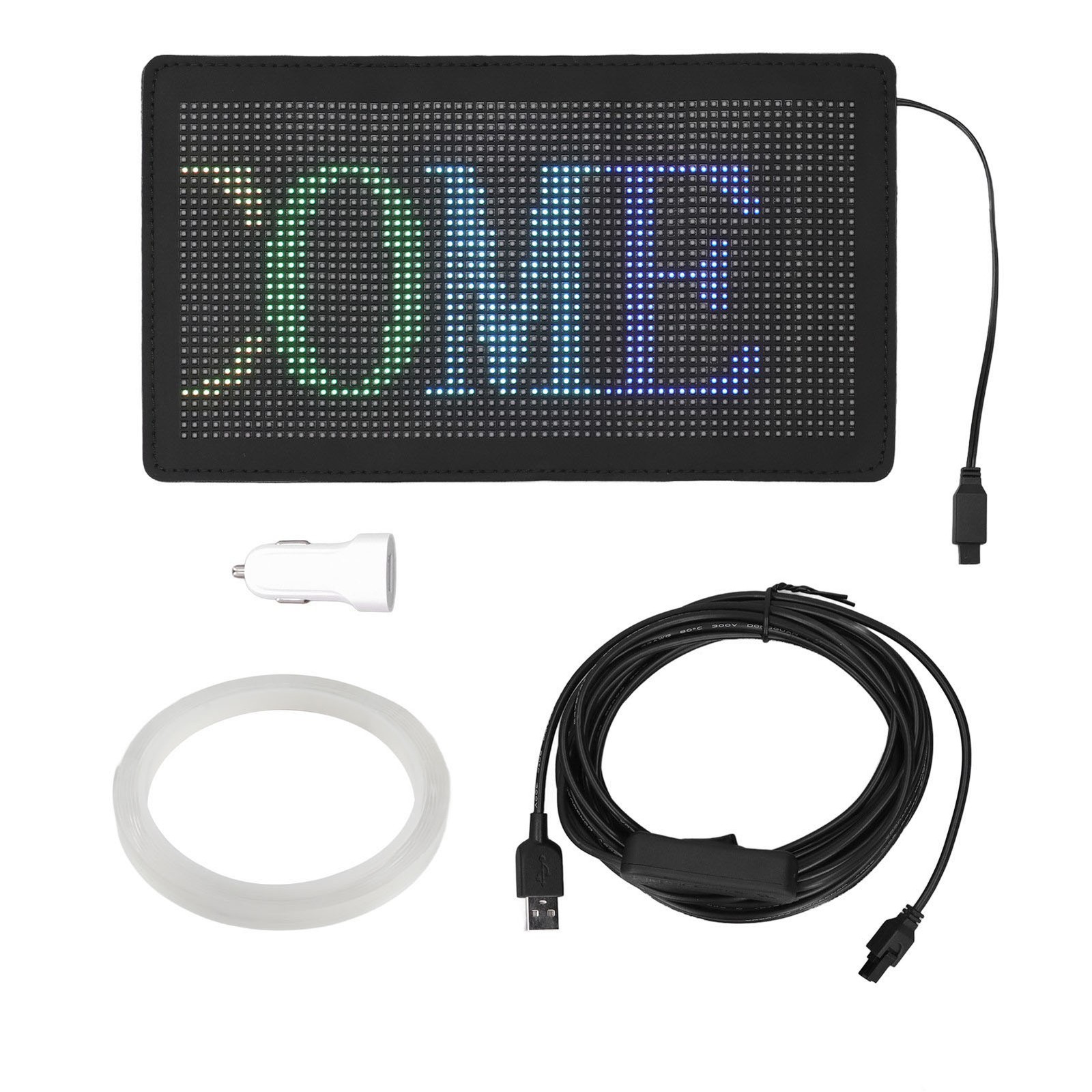 Scrolling LED Car Sign APP Control Flexible Display Screen 32×64 Resolution DC5V