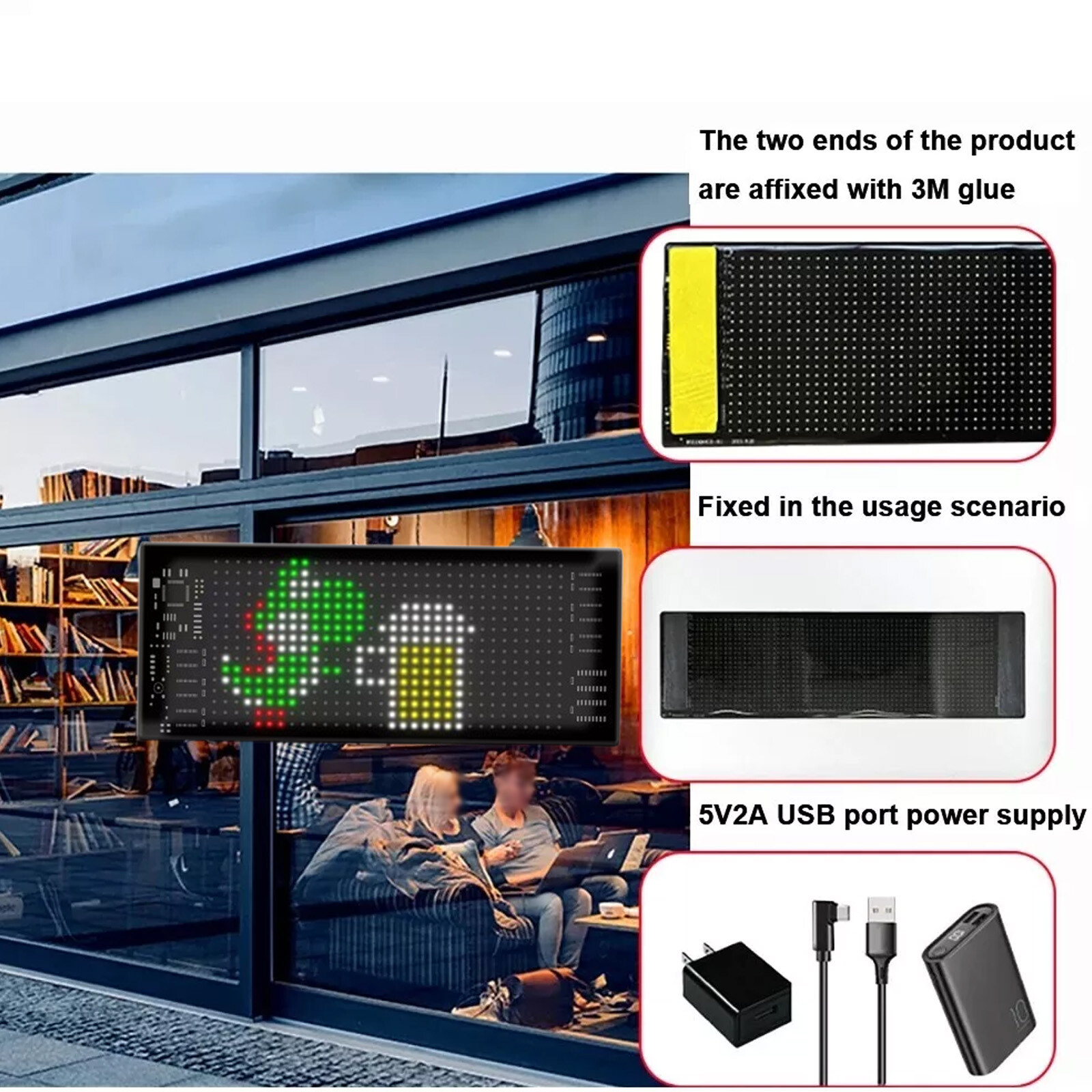 Car LED Sign LED Matrix Pixel Panel DIY Programmable Flexible LED Display