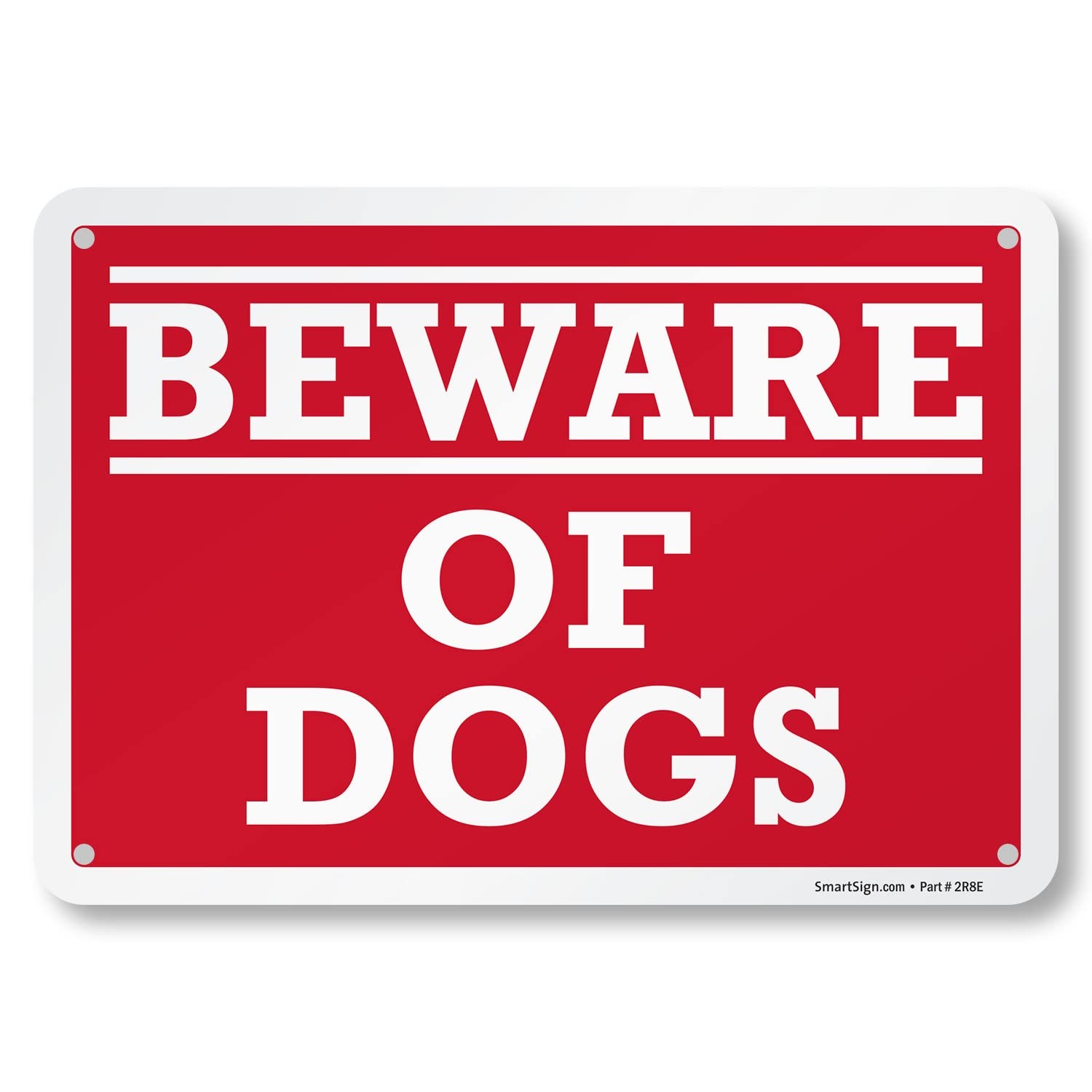 7×10 Inch Beware Of Dogs Sign Aluminum Rust Free Weatherproof