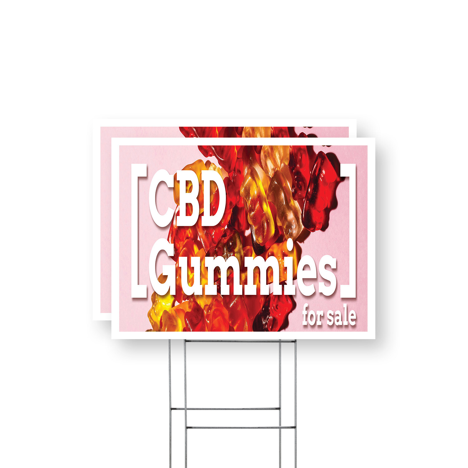 CBD Gummies Yard Sign Delicious Edibles, Wellness Products, Health Benefits