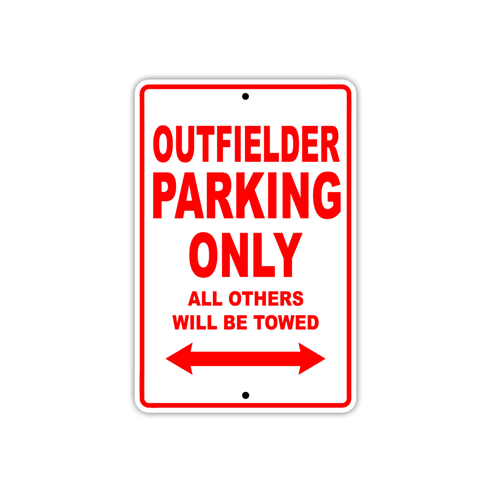 Outfielder Parking Only Soccer Football Player Gift Decor Garage Aluminum Sign