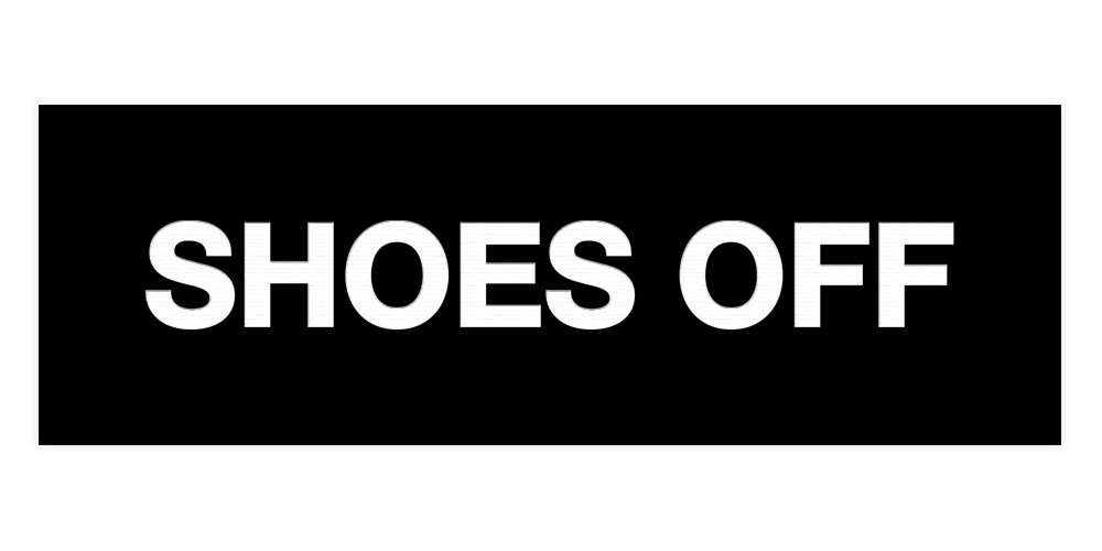 Basic Shoes Off Sign