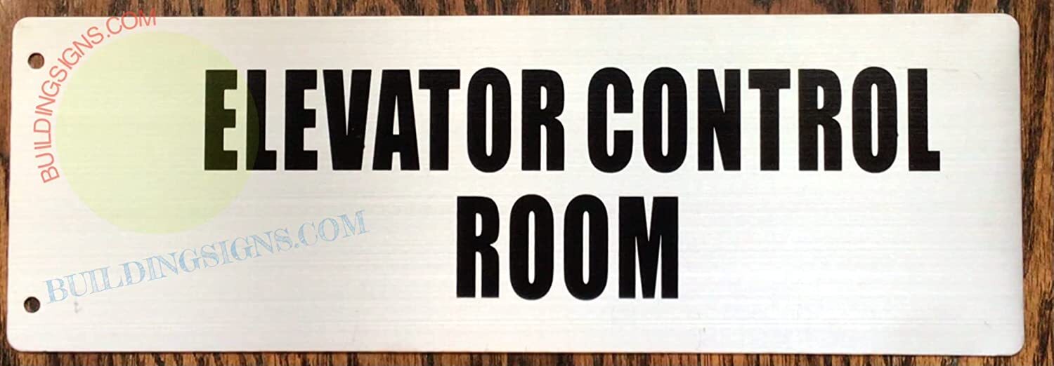Elevator Control Room Sign-Two-Sided/Double Sided Projecting-REF24-1027