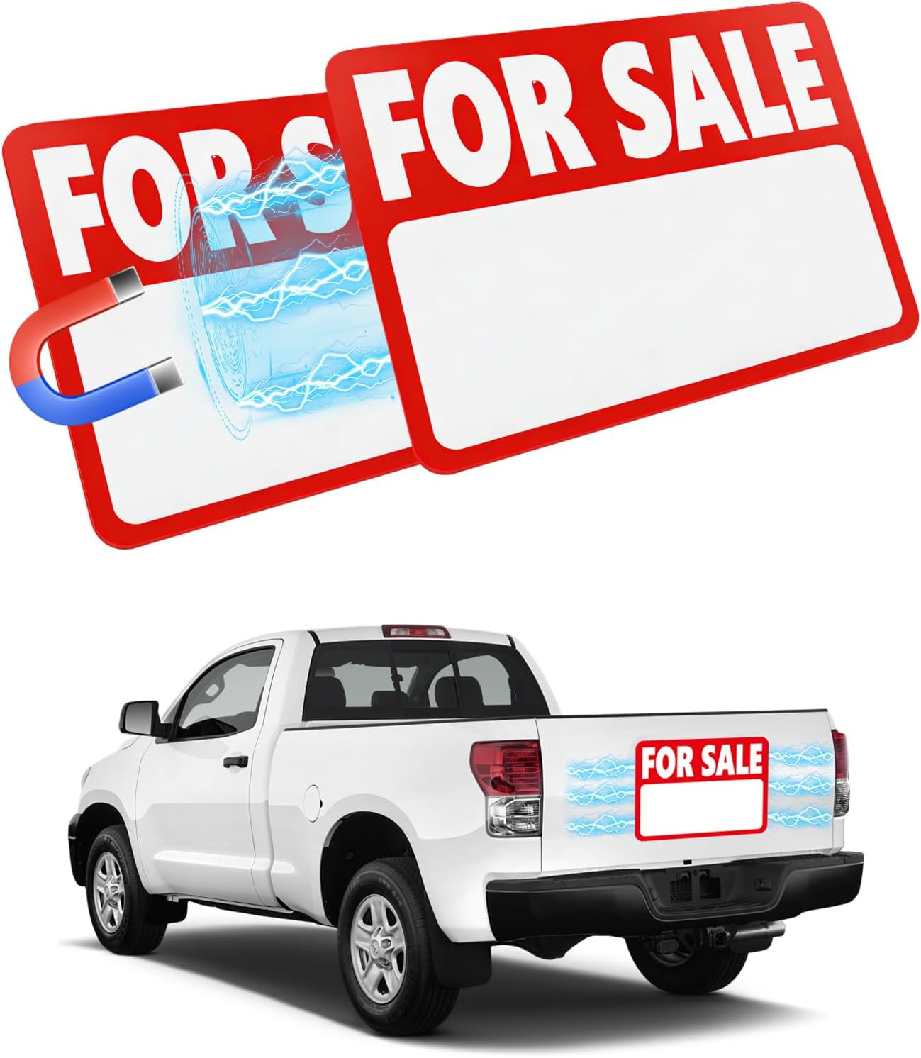 2 Pack Magnetic for SALE Sign Car, for SALE Signs for Vehicles, Magnet Signs for