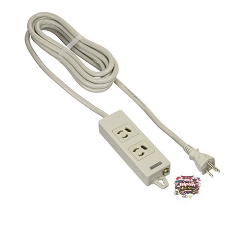 NEW Panasonic OA Power Strip Grounded 15A Locking Type 2 Outlets Gray 3m Cord