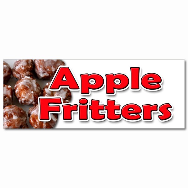 APPLE FRITTERS DECAL sticker baker sweets pastries bakery cakes fried fruit