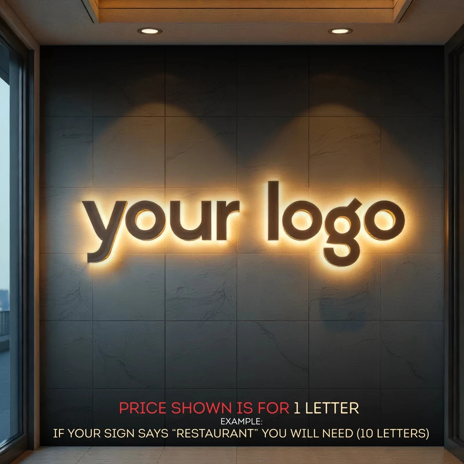 𝑵𝓙̶ Your Logo Custom 3D Channel Letters Illuminated & Non-Illuminated