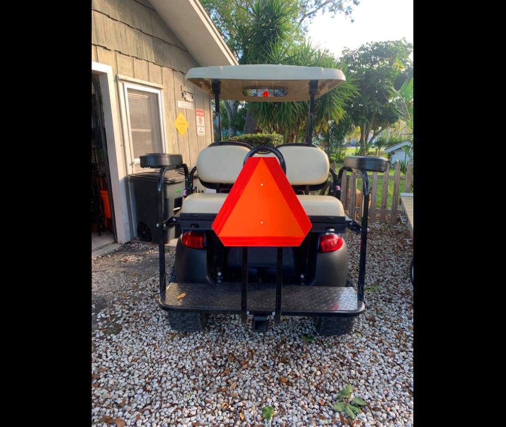 Slow Moving Vehicle Sign, Farm Triangle Safety Sign, Aluminum 14″x16″ Enginee…