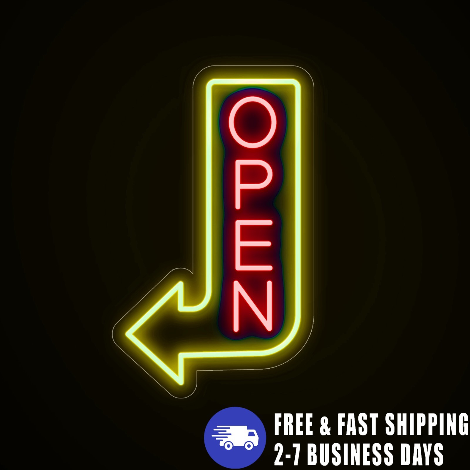 Neon Outdoor Open Sign Waterproof LED Neon Business, Exterior Arrow Bar Sign