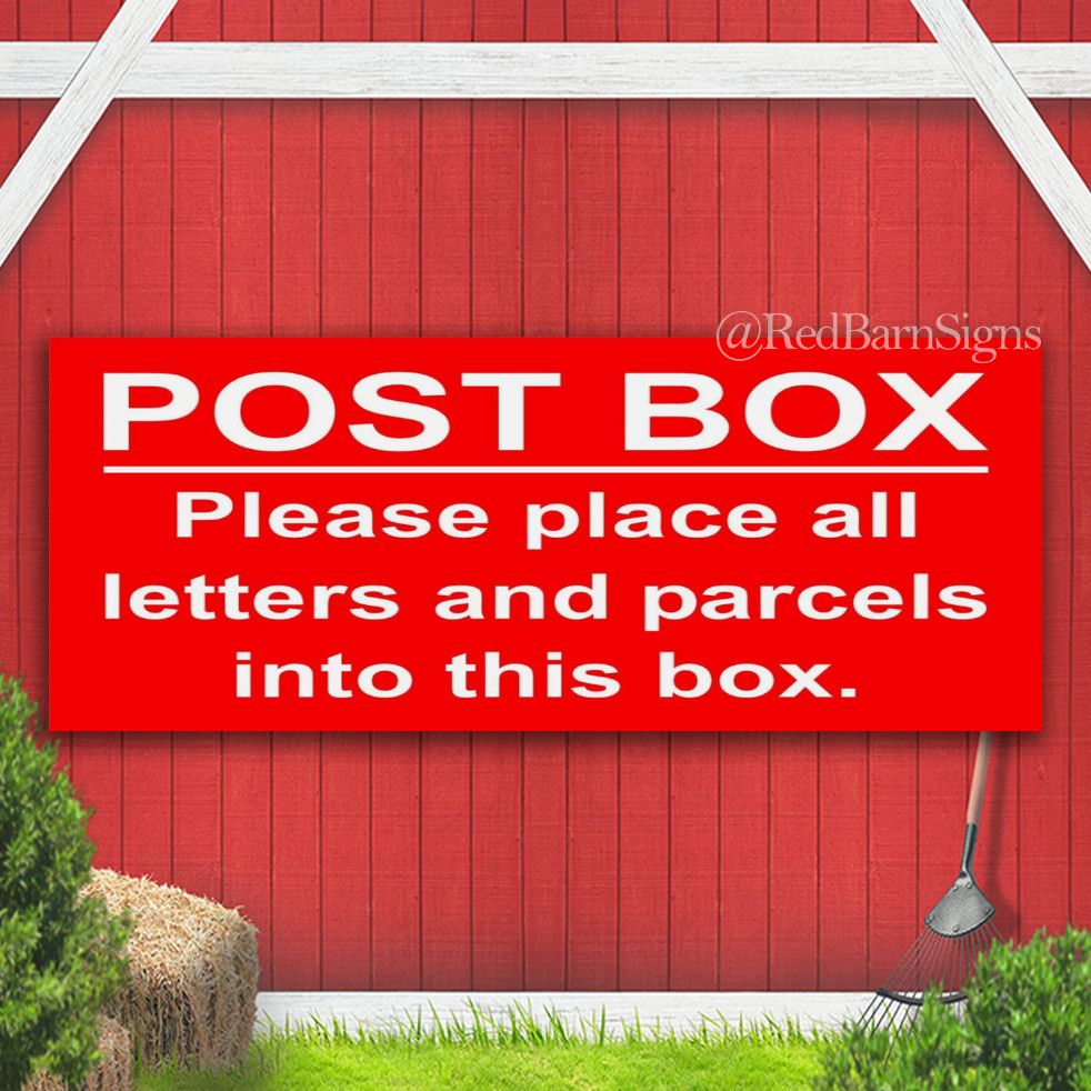 Post Box For Letters And Parcels Indoor Outdoor Banner Sign with grommets