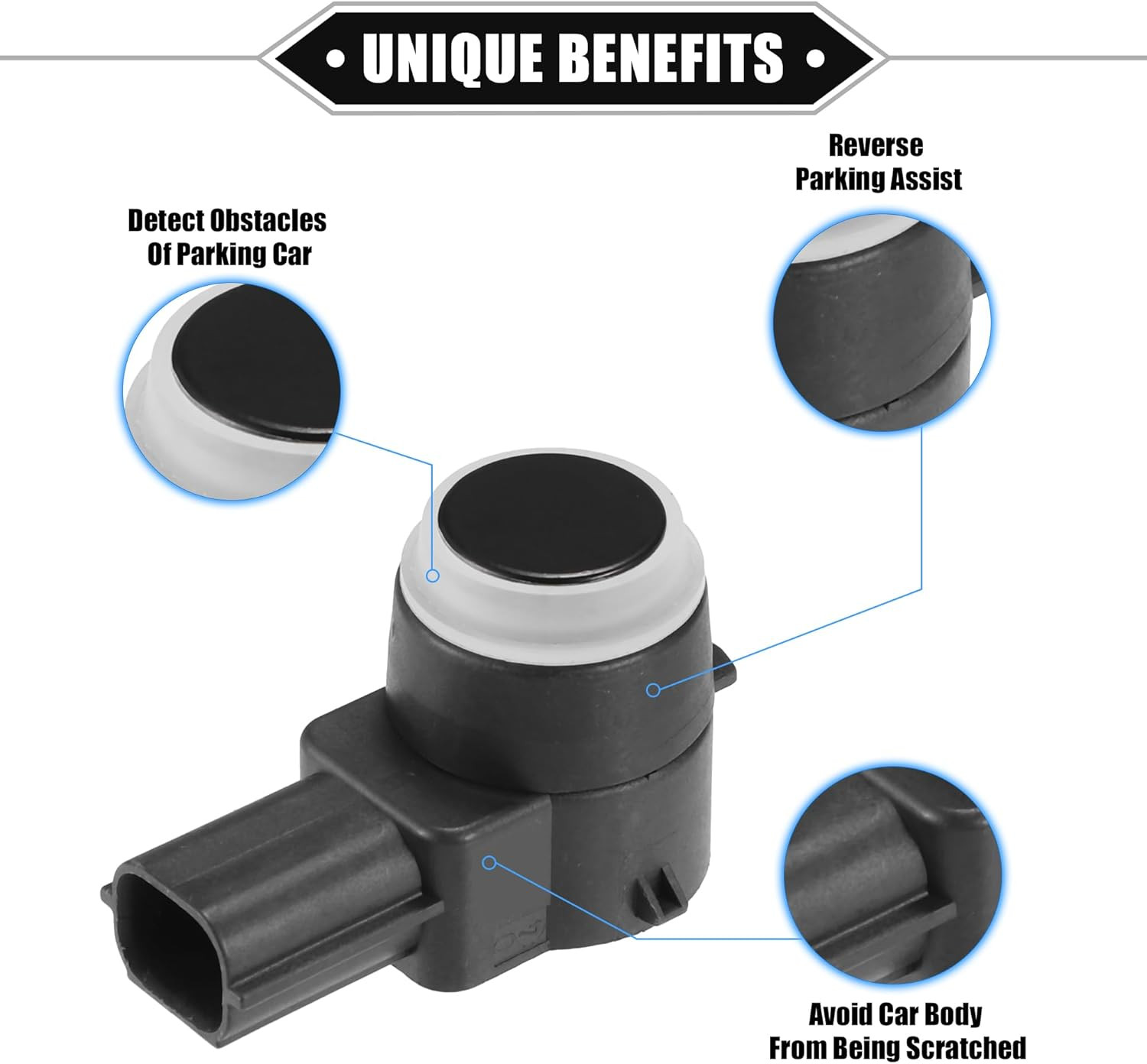 4 Pcs PDC Reverse Parking Assist Sensor Compatible for Cadillac Escalade 2007-20