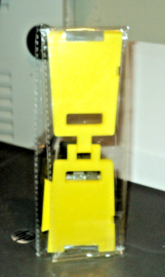 CAUTION OVERSTIMULULATED Sandwich Sign: BRAND NEW: 2 1/2″ x 4″: Desk Sign