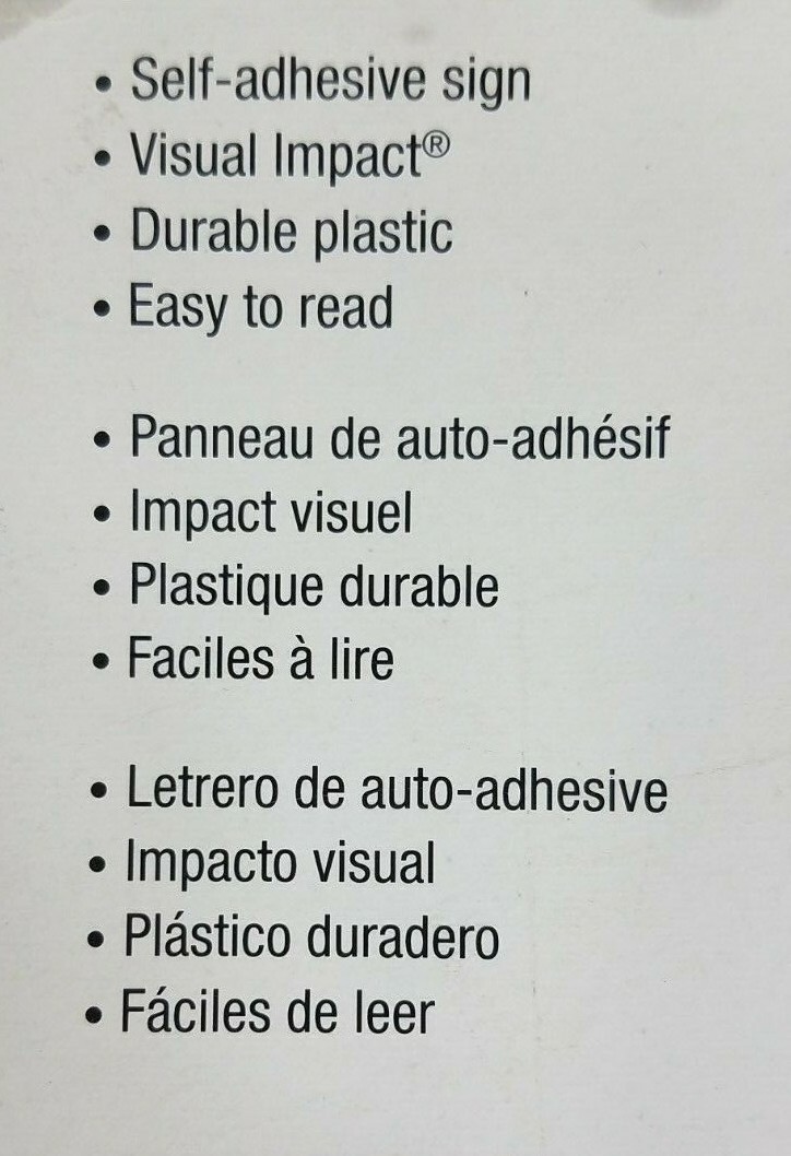 NIP Male Female Unisex Restroom 3×9 in plastic sign Self Adhesive Hillman 841758