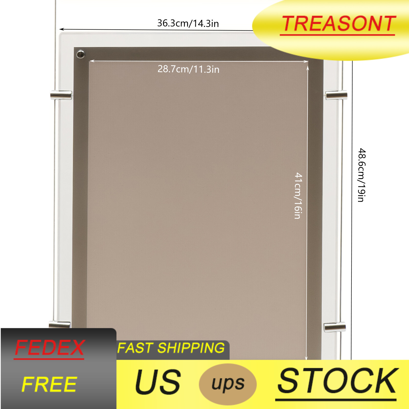 3 PCS Menu Display LED Backlit Light Box Movie Poster Art Picture Light Frame