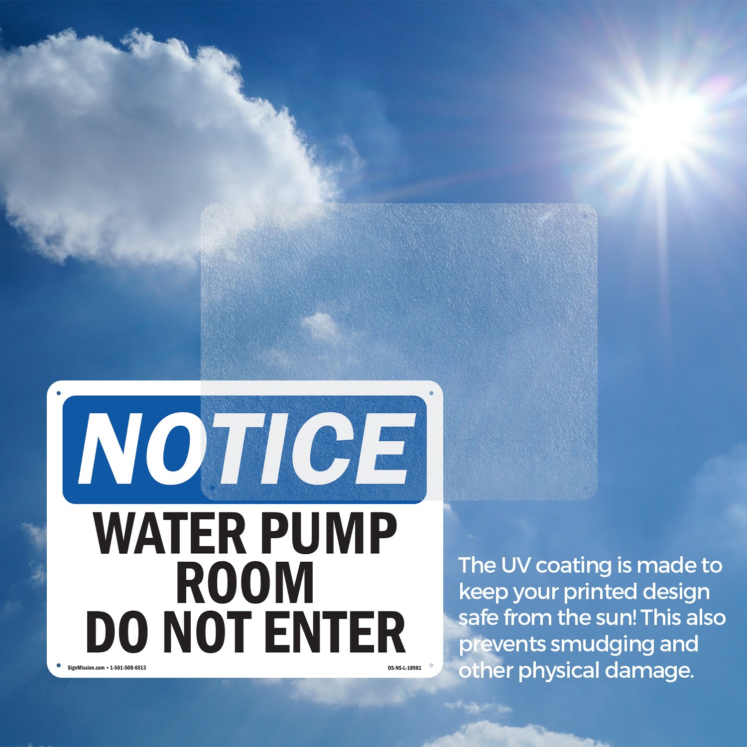 Water Pump Room Do Not Enter OSHA Notice Sign Metal, Plastic, Decal 5 or 10 Pack