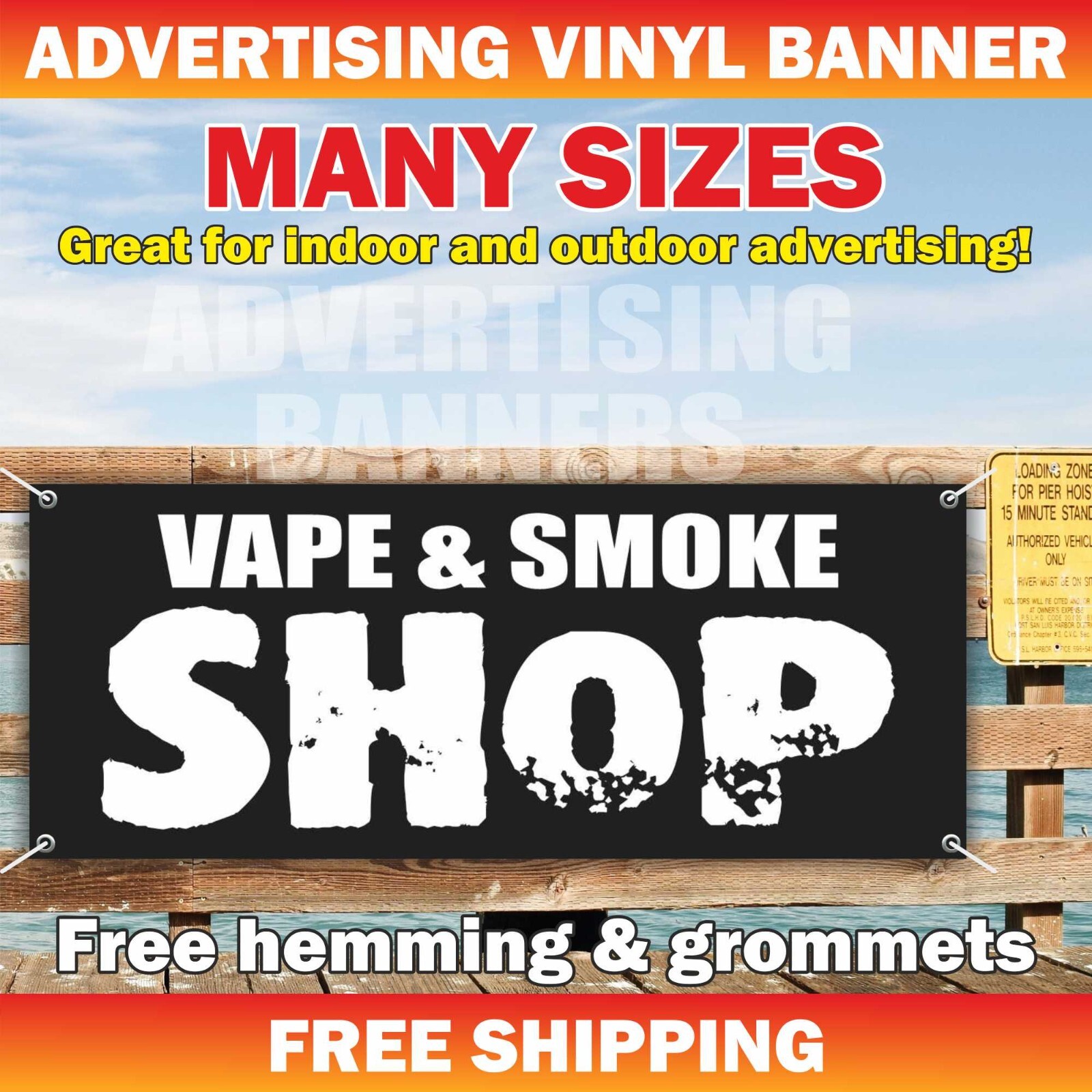 VAPE SMOKE SHOP Advertising Banner Vinyl Mesh Sign oil tobacco cigarettes hookah
