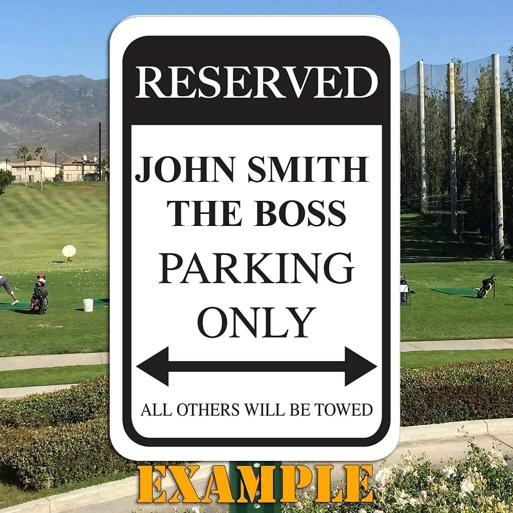 Custom Reserved Parking Aluminum Sign, 12×18 Inches, Made in USA, Fade Reistant