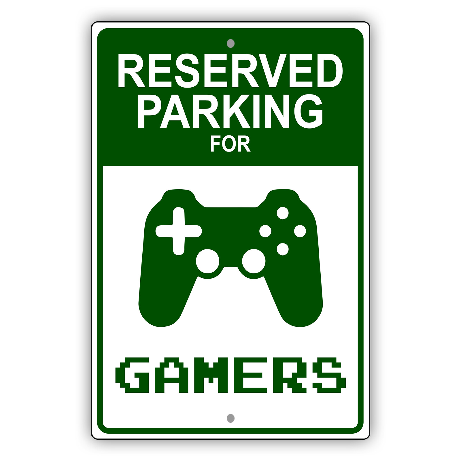 Reserved Parking For Gamers X-box Video Game Novelty Aluminum Metal Sign