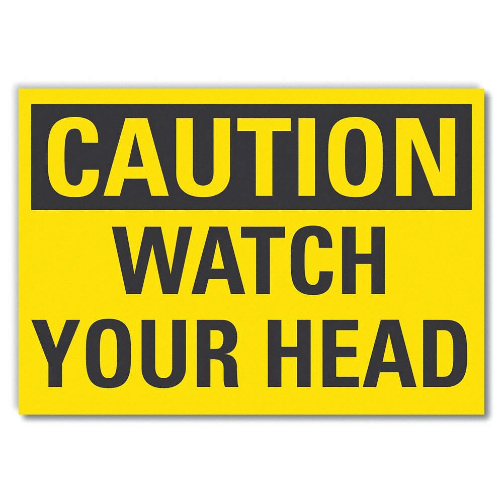 LYLE LCU3-0240-ED_14x10 Caution Sign,10inx14in,Non-PVC Polymer 456H02