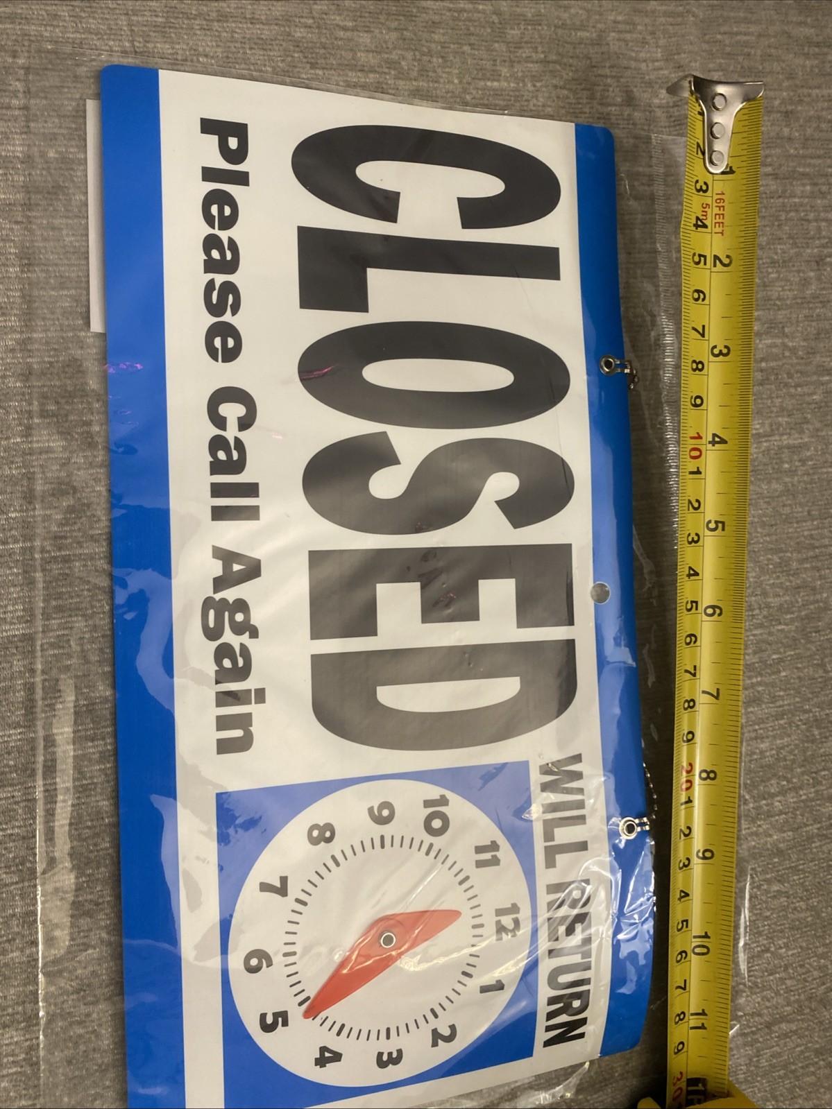 Open/ Closed Sign, Polystyrene Plastic