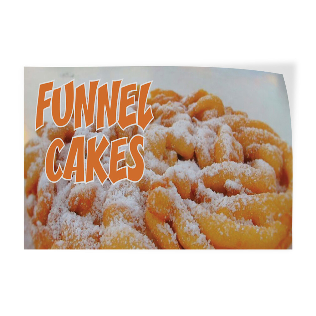 Decal Stickers Funnel Cakes Outdoor Advertising Printing B Store Sign Label
