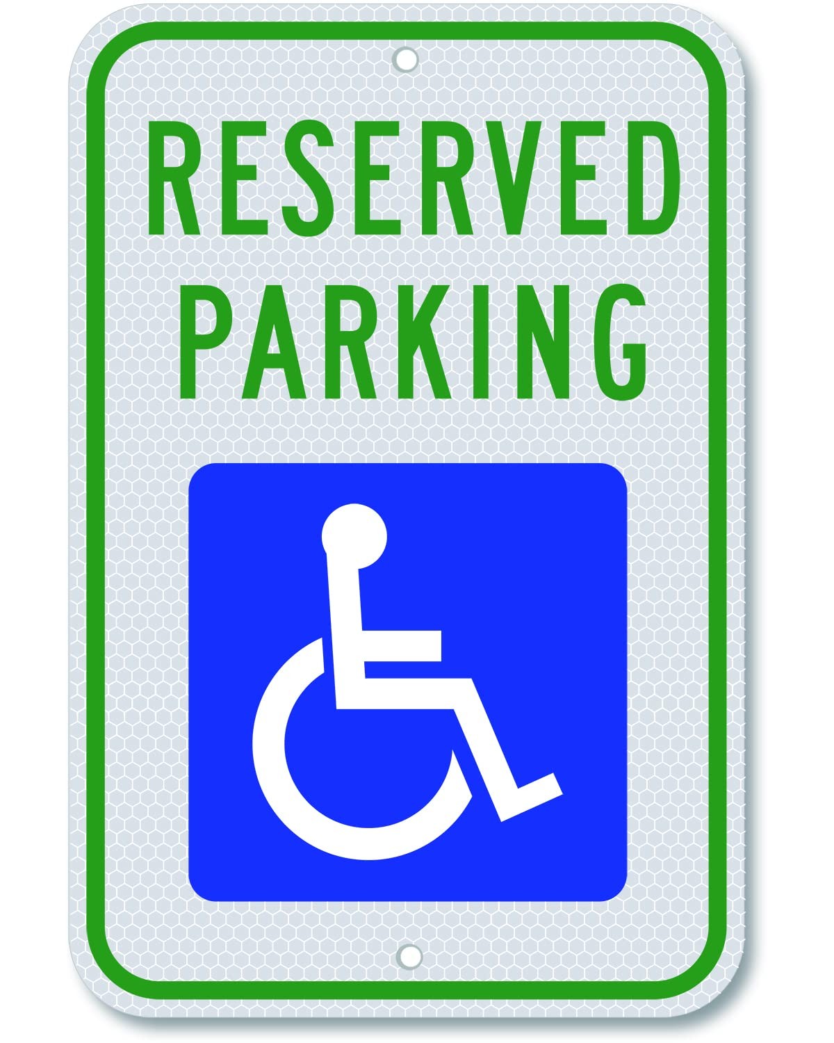 Handicap Parking Sign – 18 x 12 Inch Aluminum With ADA Accessibility Symbol, Res