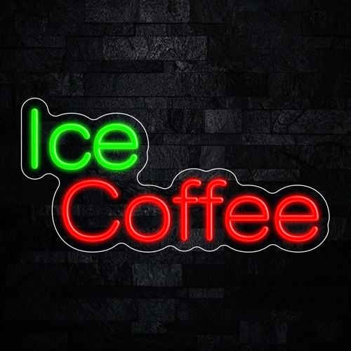 Ice Coffee LED Neon Sign 20″L x 10″H #33200