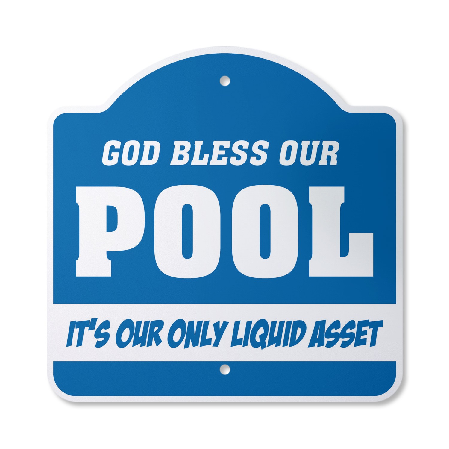 God Bless Our Pool Plastic Novelty Sign Swimming Hot Tub Swim Tan