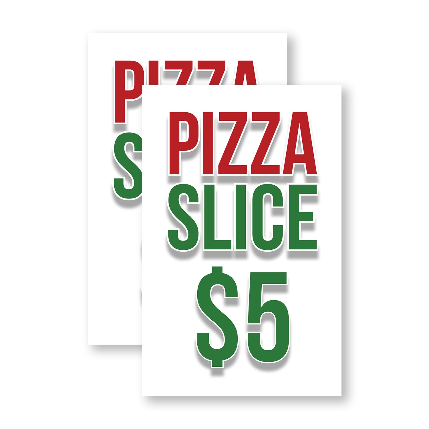 Pizza Slice 5 Heavy Duty A-Frame Sidewalk Sign Premium Ingredients Quick Service