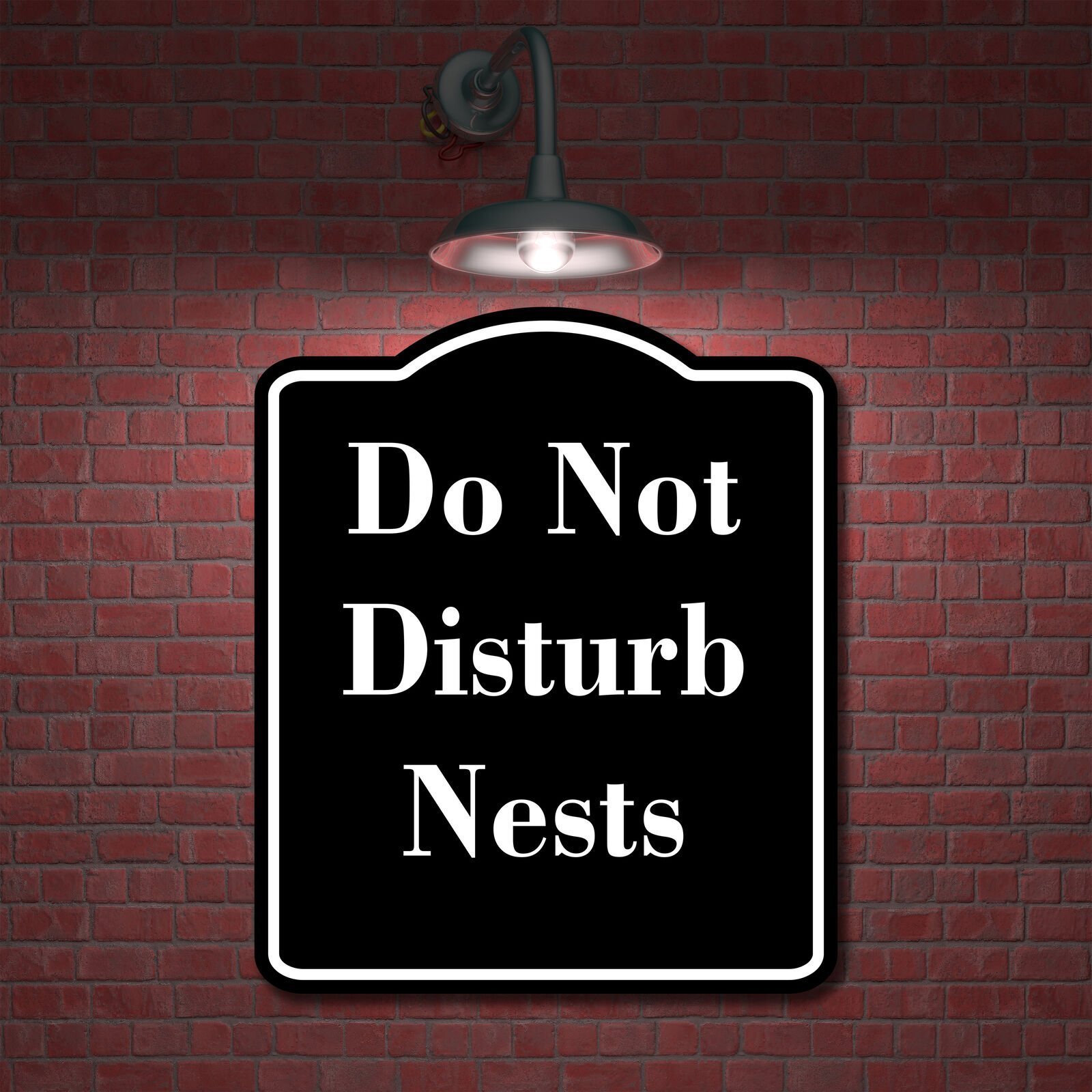 Do Not Disturb Nests BLACK Aluminum Composite Sign