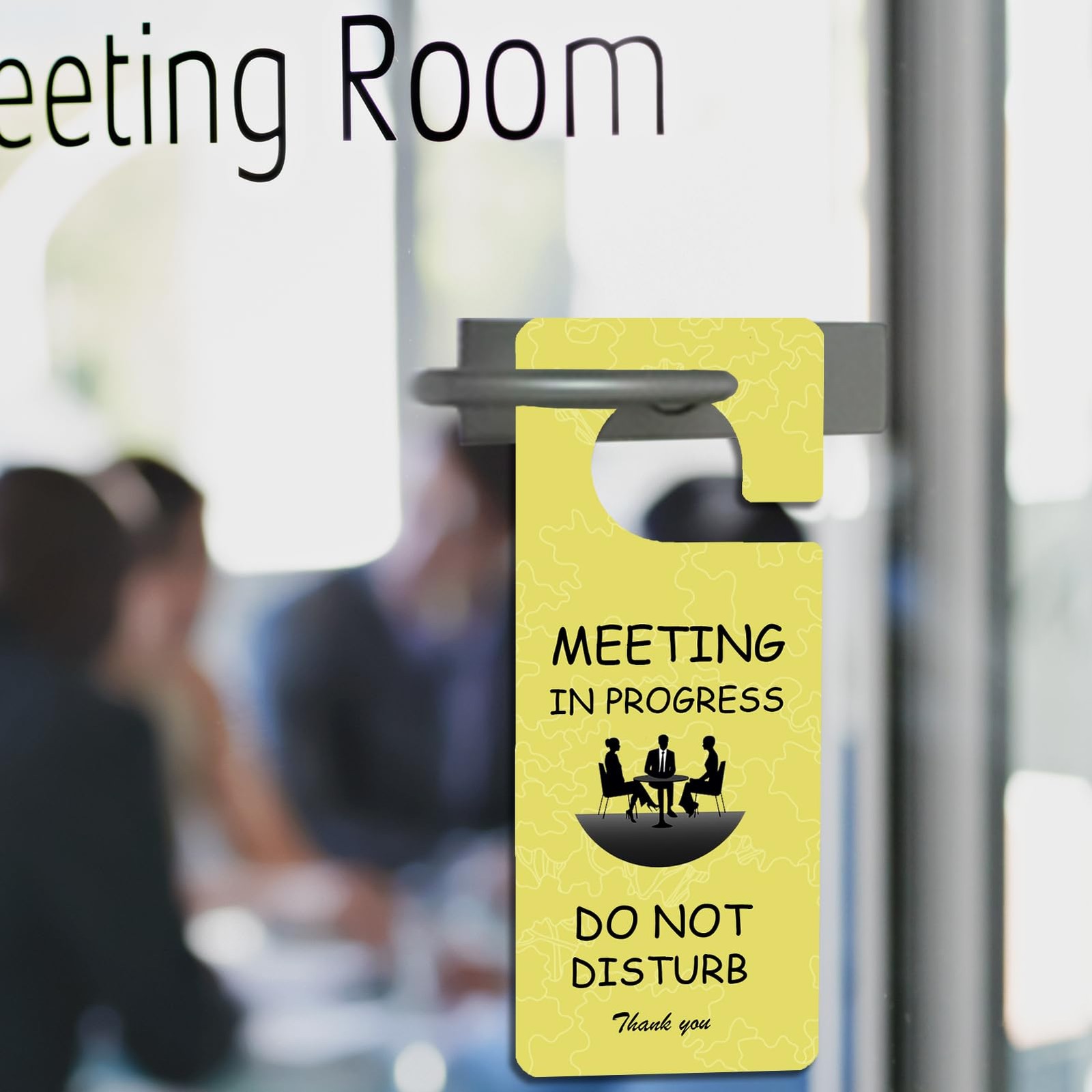 JJDOU Meeting in Progress Office Sign, 2Pack Do Not Disturb/Please Knock Come…