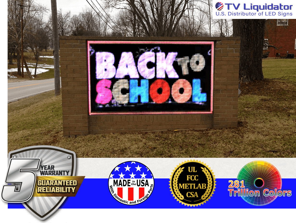 66″ x 40″ Industrial Full Color LED Sign ~ UL, MET, CSA, FCC – TV Liquidator