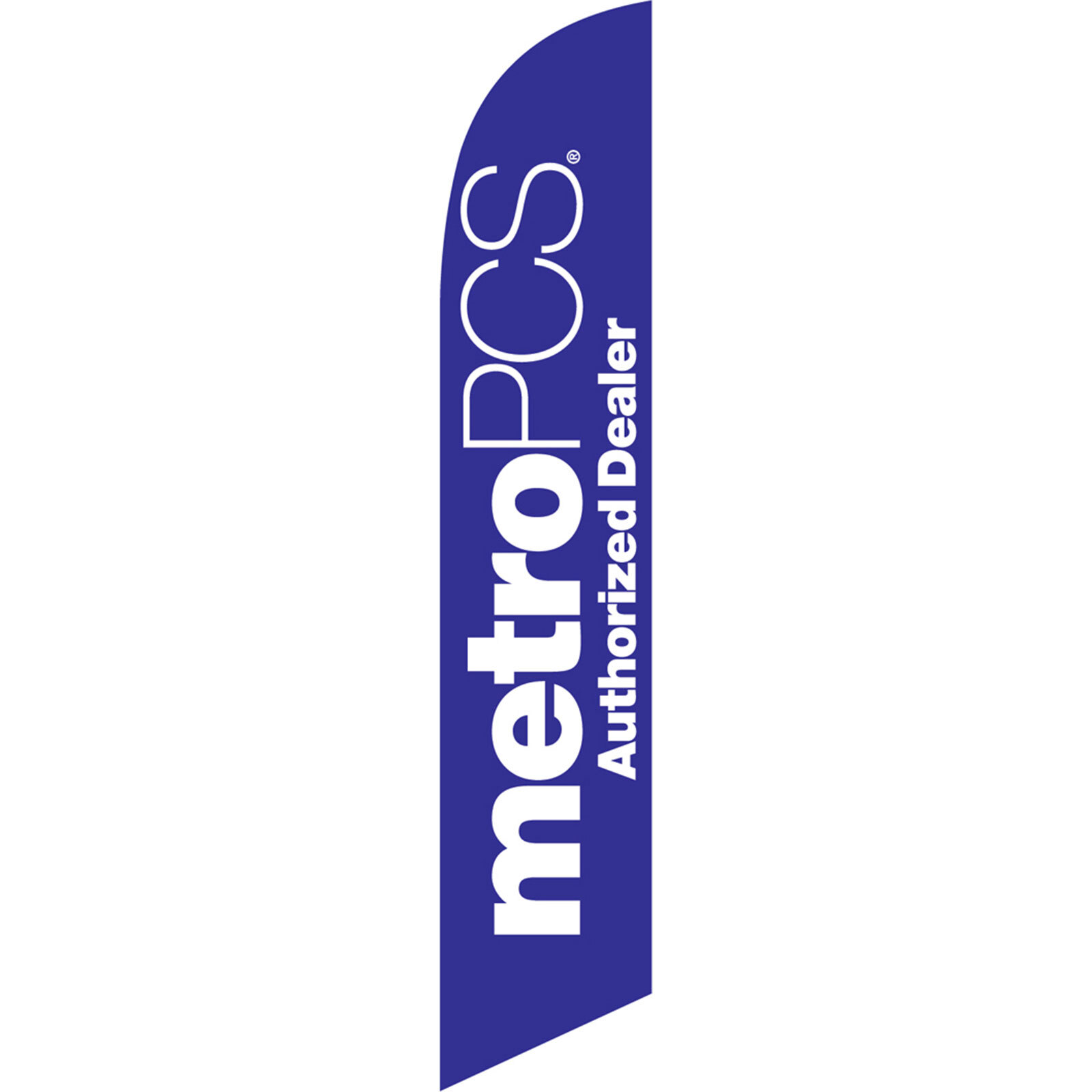Metro PCS Authorized 2 1/2 ft X 11 1/2 ft Windless Swooper Flag (Flag Only)