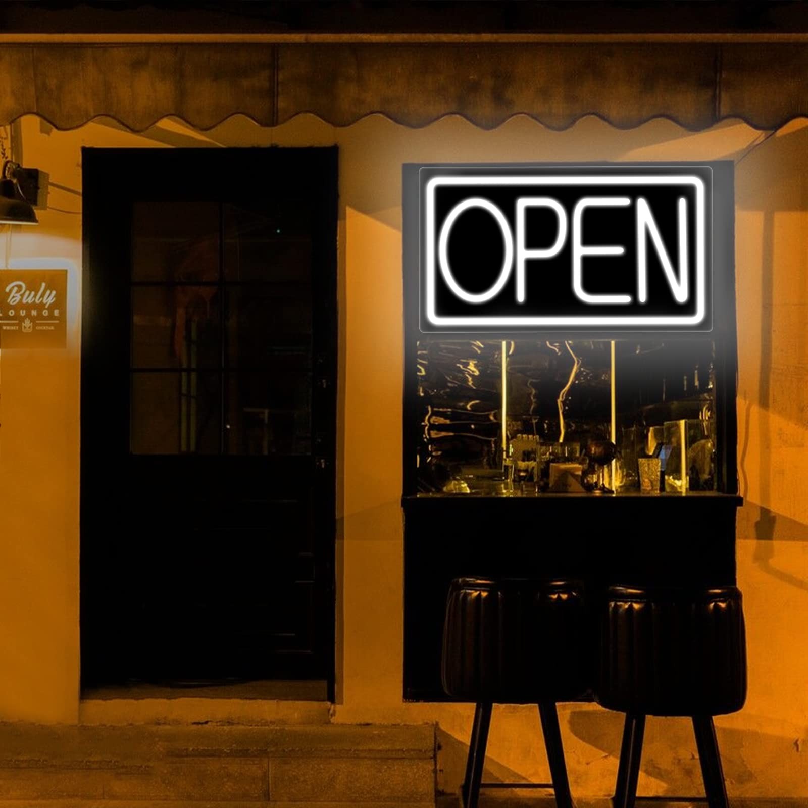 Open Signs for Business Ultra Bright LED Neon Open Signs 16 Inch Plug In Elec…