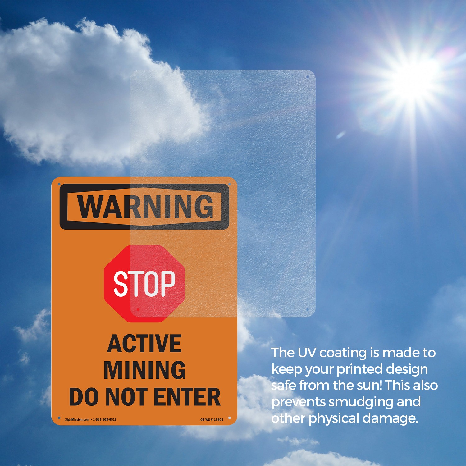 Active Mining With Symbol OSHA WARNING Sign Metal, Plastic, Decal 5 or 10 Pack