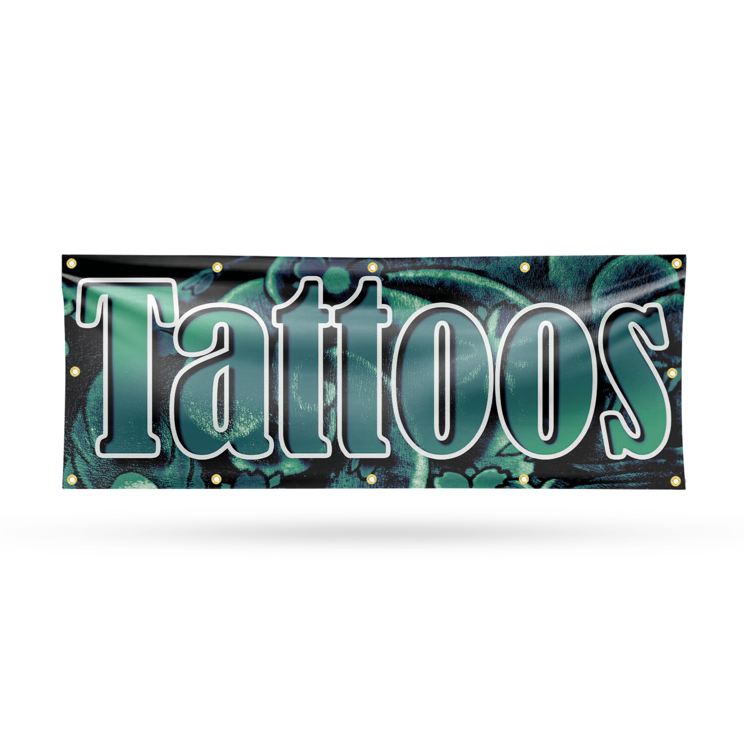 Tattoos 13 oz Vinyl Banner Sign with Metal Grommets Heavy-Duty Single-Sided