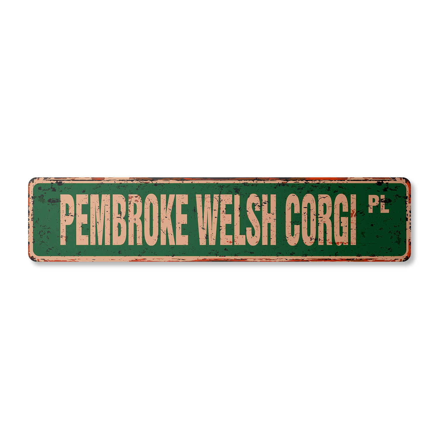 PEMBROKE WELSH CORGI Vintage Street Sign kennel groomer veterinarian breeder dog