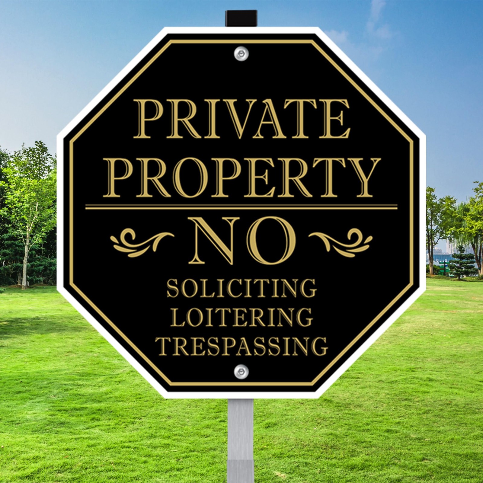 No Trespassing Signs Private Property, No Soliciting Sign for House, 10 x 10 …
