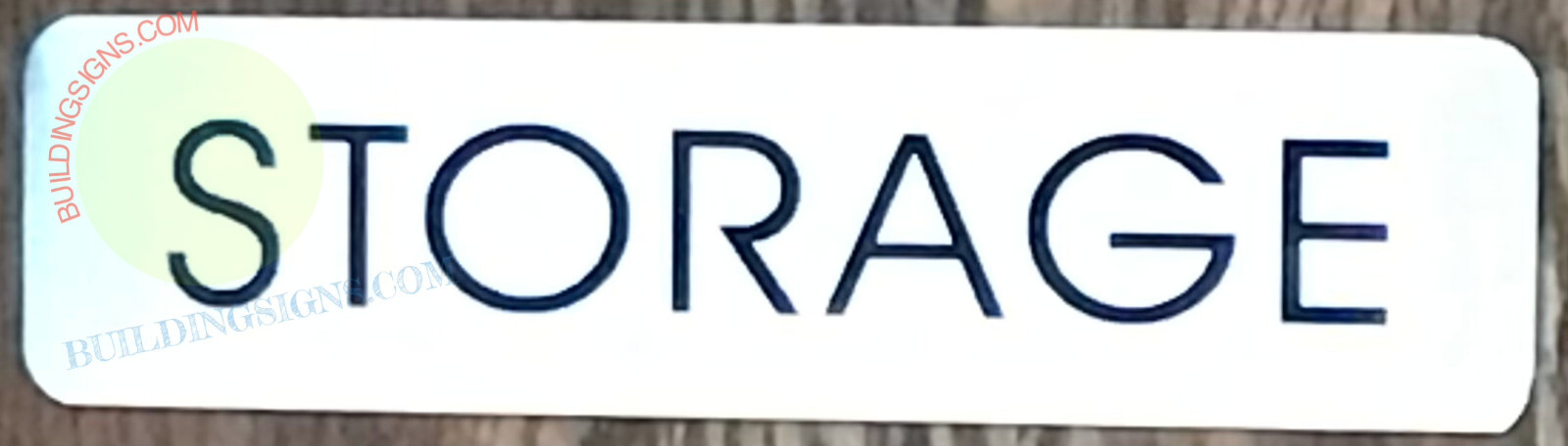 STORAGE SIGN (2X7.75, BRUSH SILVER, ALUMINUM) -REF24-1027