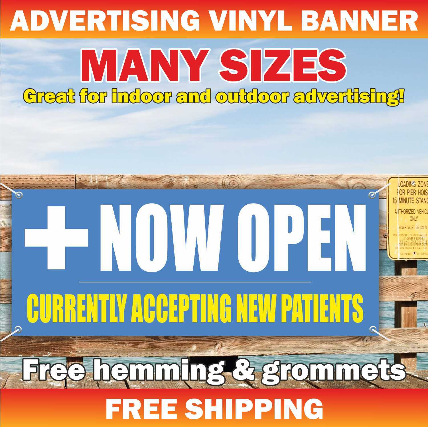 ACCEPTING NEW PATIENTS Advertising Banner Vinyl Mesh Sign clinic hospital doctor