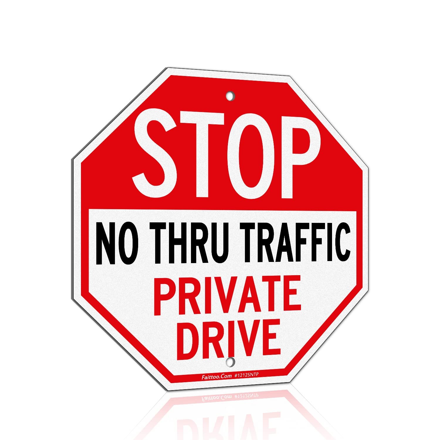Private Drive Sign – 12×12 Inch Reflective Aluminum Sign, Weather/Fade Resist…