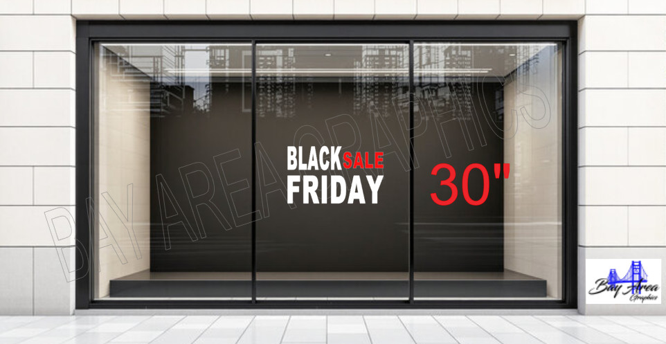 Black Friday Sale Vinyl Sign – Shop Window Waterproof Promo ORACAL 651