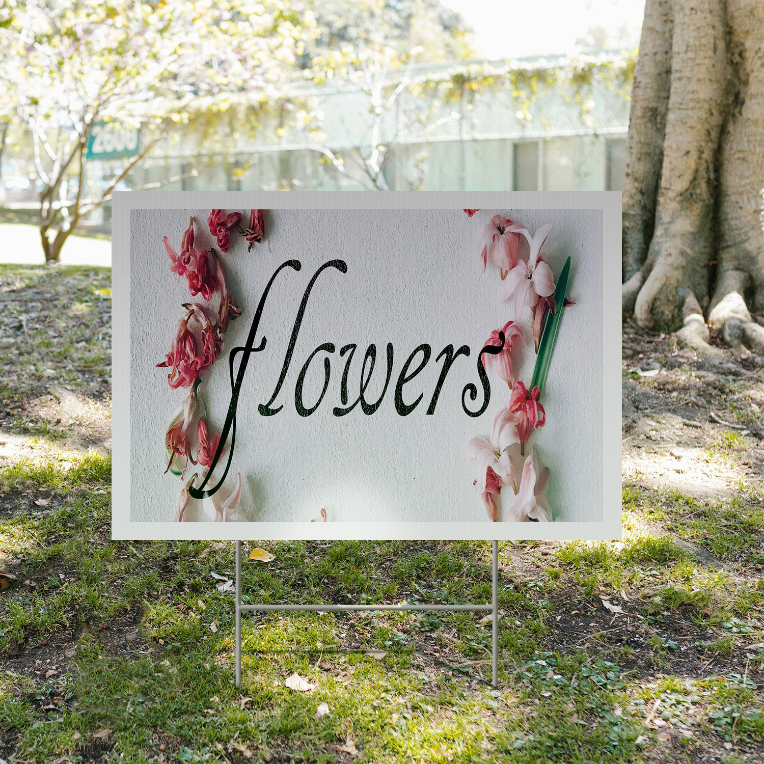 Flowers Yard Sign Fresh Bouquets, Home Decor, Seasonal Arrangements