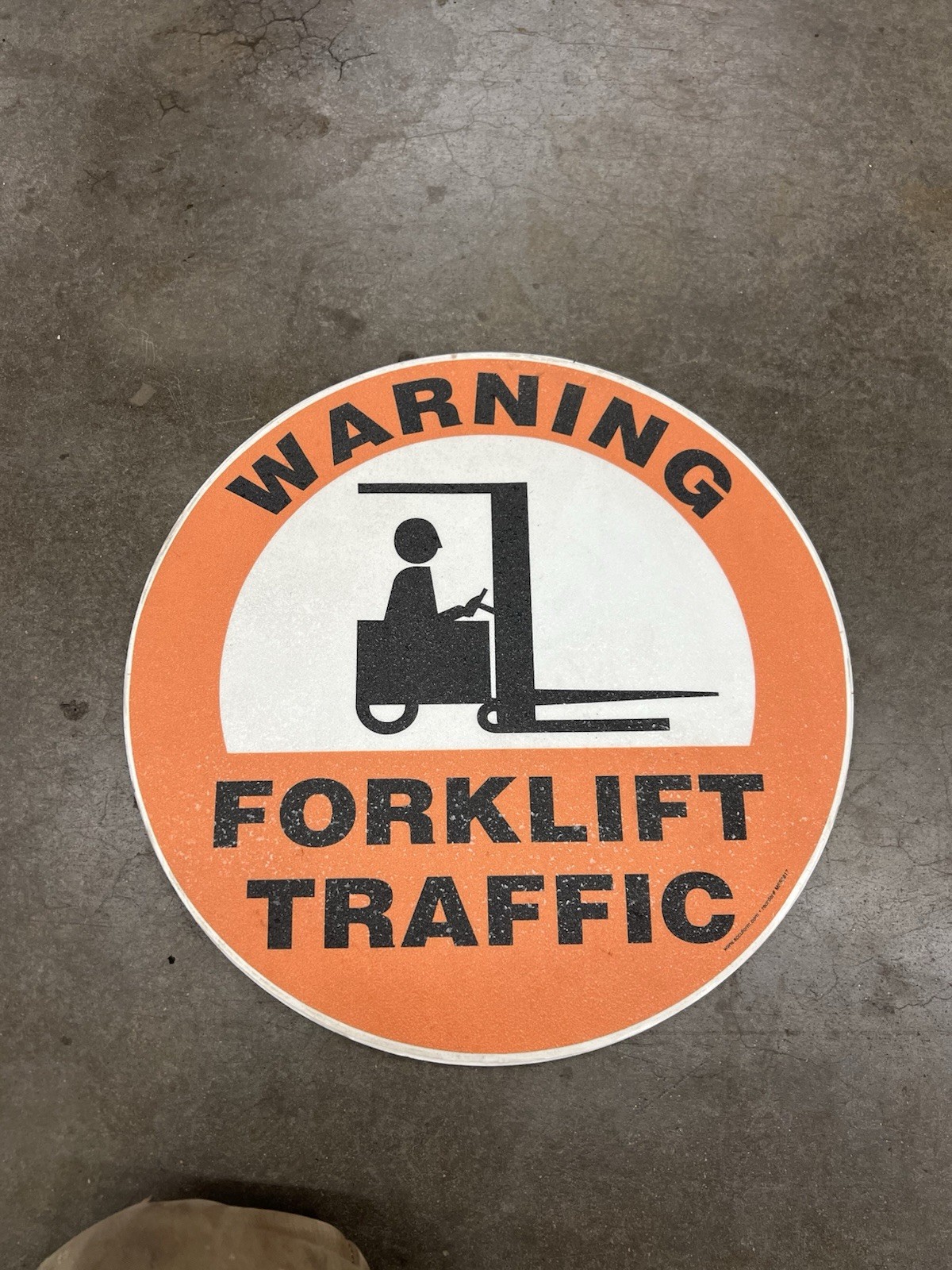 WARNING FORKLIFT TRAFFIC Anti-Slip Floor Sign Decal Sticker 17″ – 2 Pack