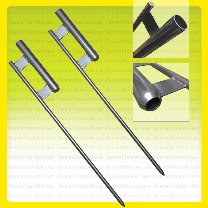 2 PACK – GROUND SPIKE for Swooper Flag Pole Feather Flutter Mount Stake