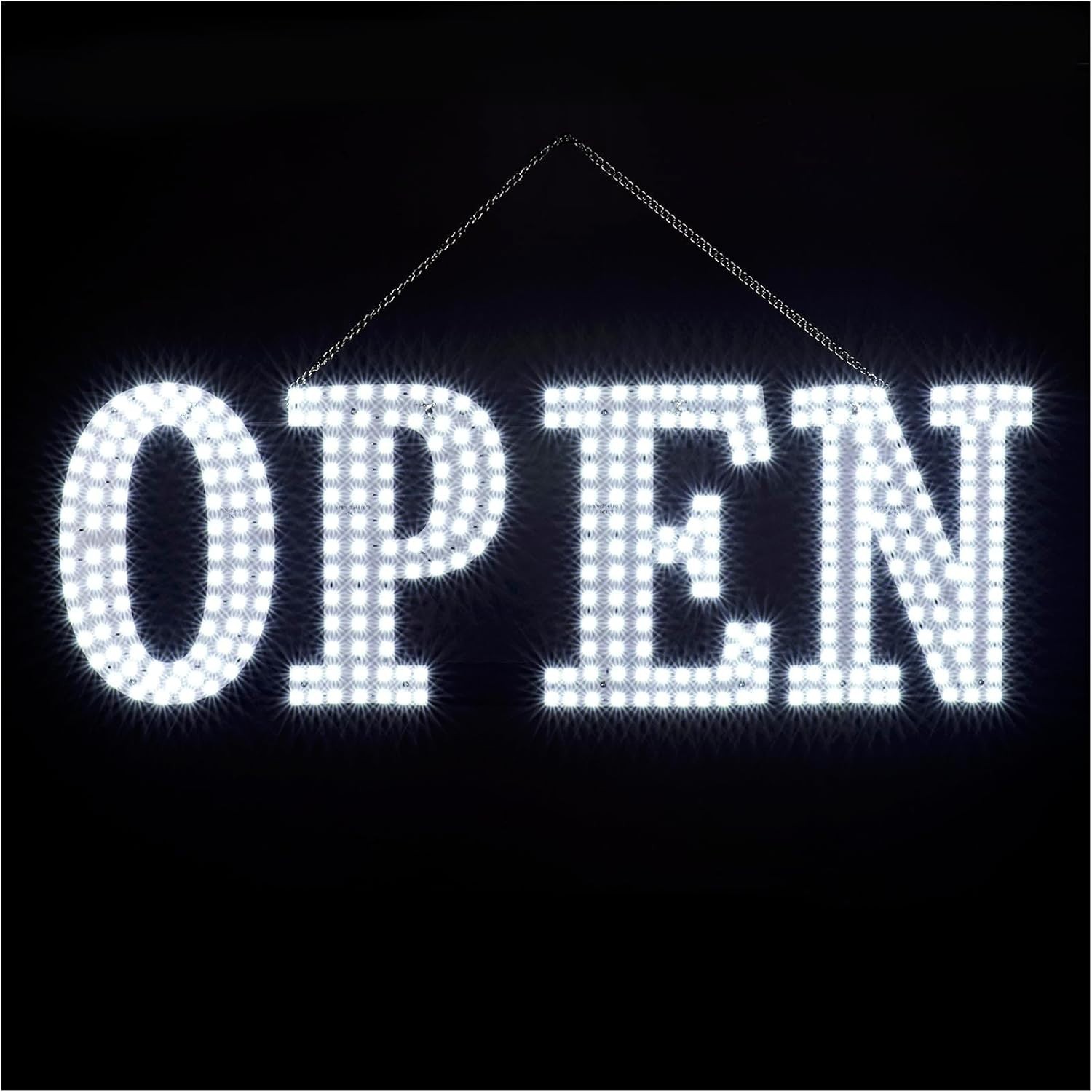 40″x14″ Extra Large LED Open Signs for Business. Unique Design Super Bright Open