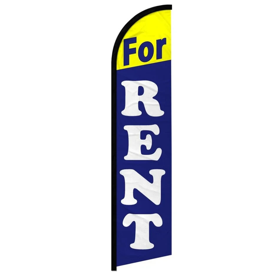 For Rent Windless Full Sleeve Advertising Real Estate Apartment Banner Flag