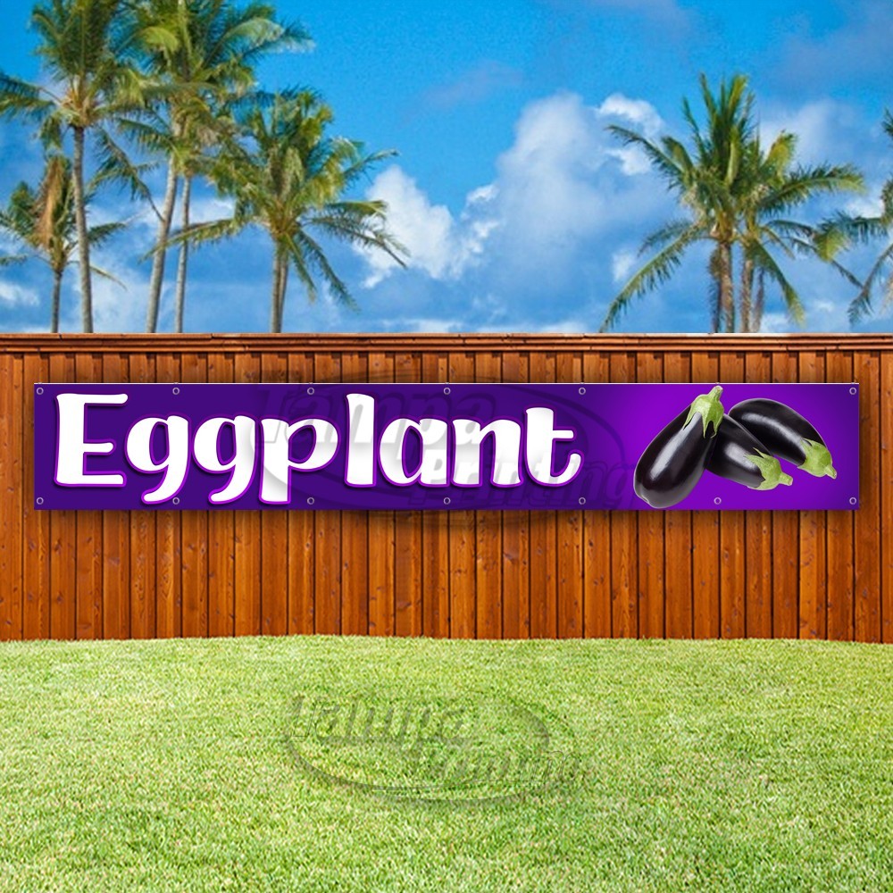 EGGPLANT Advertising Vegetables Food Fresh Vinyl Banner Flag Sign USA XL01969